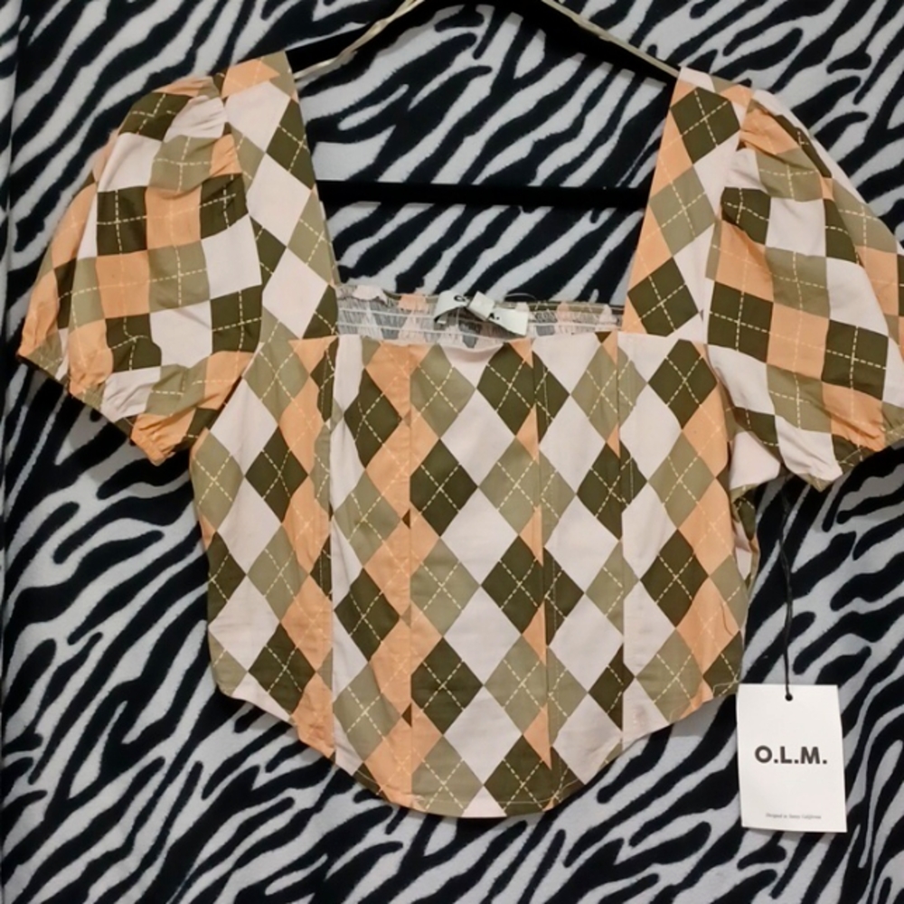 Corset checker top size large